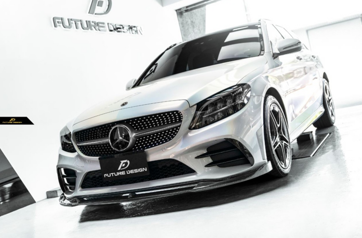 Mercedes Benz Coupe W205 AMG C43 & C200 C250 C300 (2019+) Carbon Fiber  Front Lip - DMC