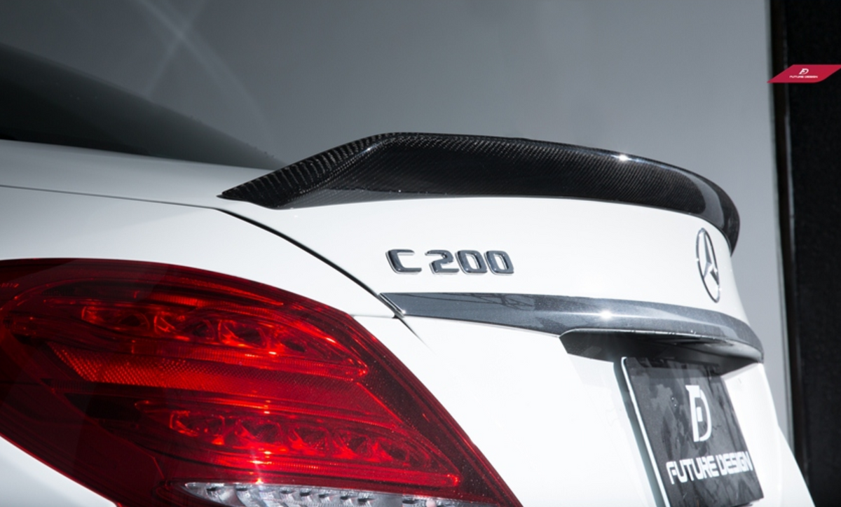 Future Design Carbon Fiber Rear Spoiler MO Style for Benz W205 2015-20