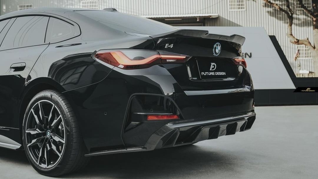 Future Design FD Carbon Fiber REAR DIFFUSER & REAR CANARDS for BMW I4 ...