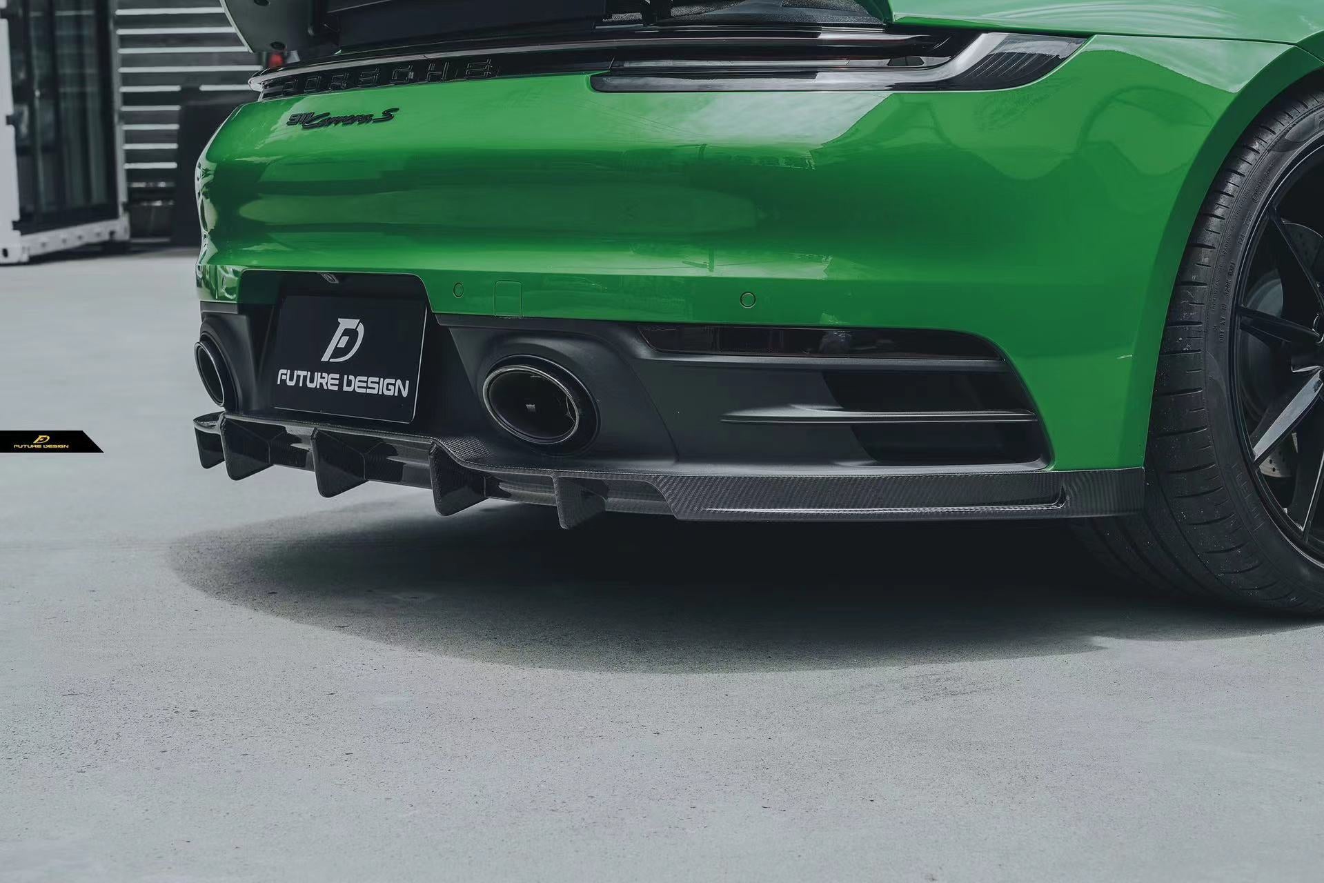 Future Design Carbon Fiber REAR DIFFUSER for Porsche 992 Carrera & 4