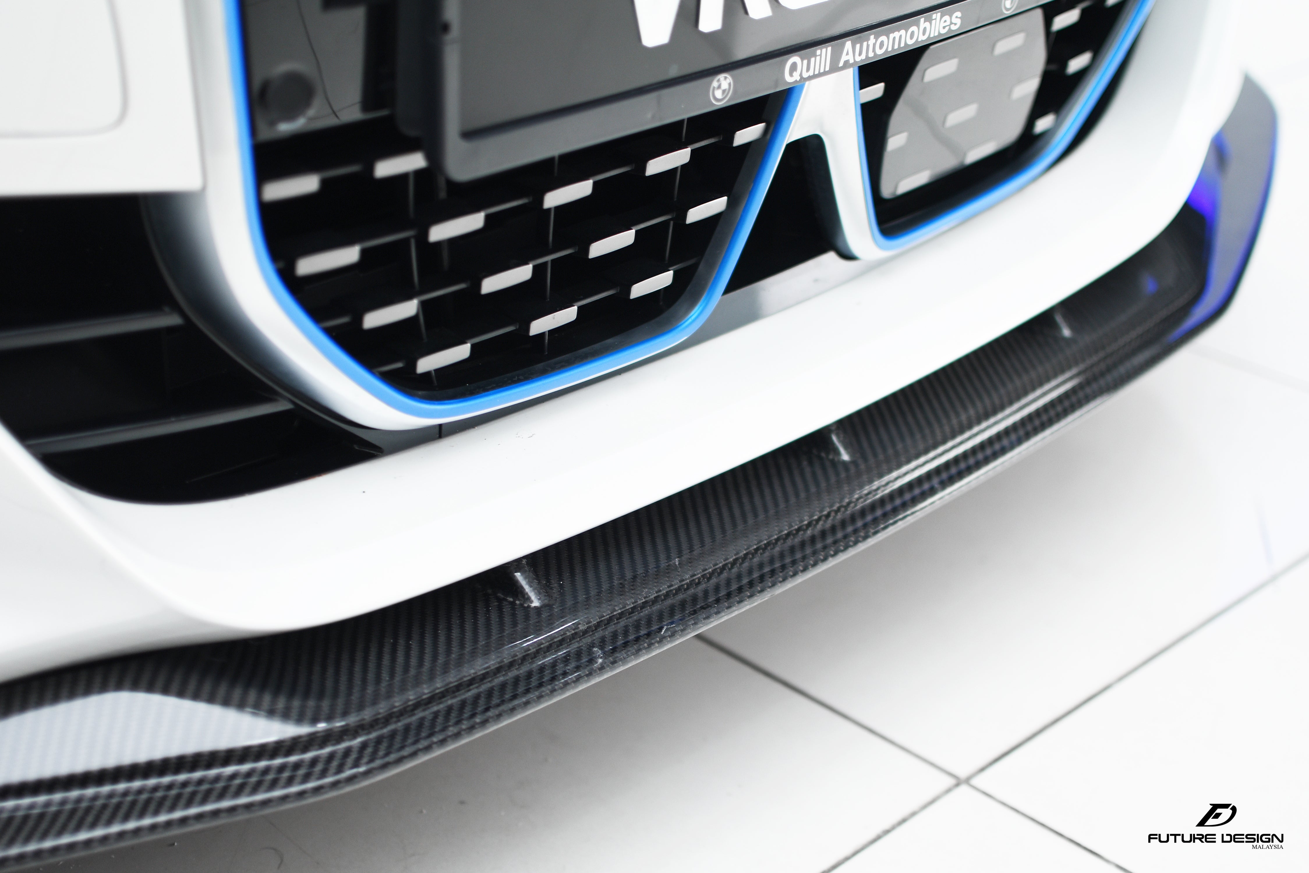 Future Design FD V1 Carbon Fiber FRONT LIP SPLITTER for BMW I4 G26 M50 / e Drive 40 & 4 Series G26 Gran coupe M440i 430i
