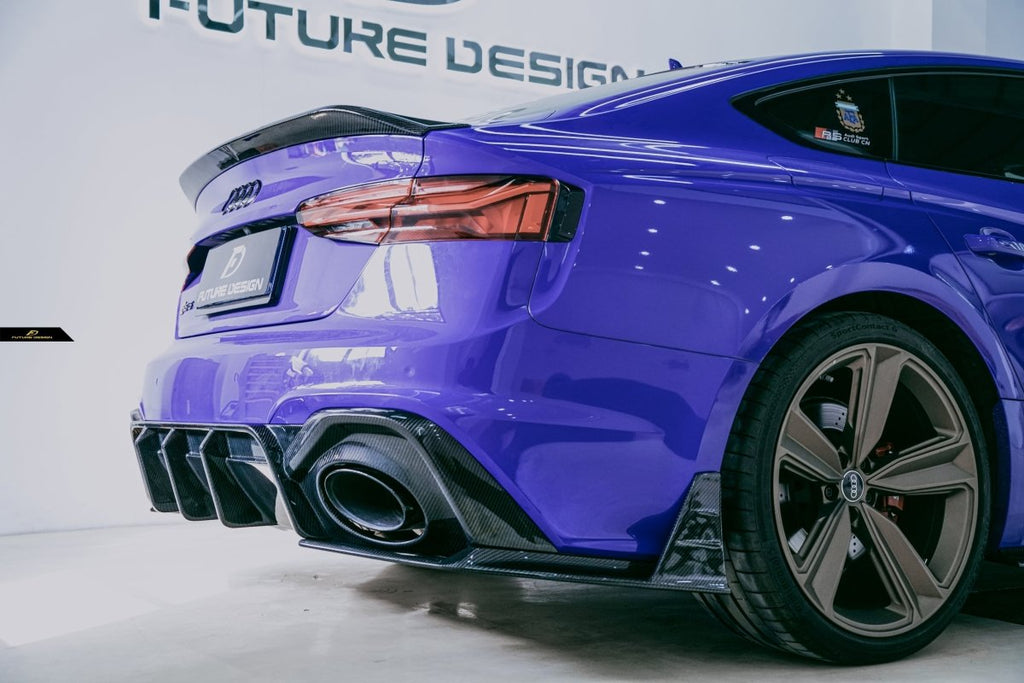 Future Design Carbon Fiber REAR DIFFUSER & REAR CANARDS - "Blaze kit" for Audi RS5 B9.5 2020-2022 - Performance SpeedShop