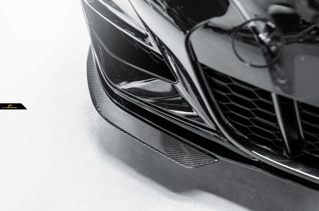Future Design Carbon M Performance Carbon Fiber Front Splitter ( 2 Pcs ) for BMW G20 / G21 3 Series M340i 330i with M-Package
