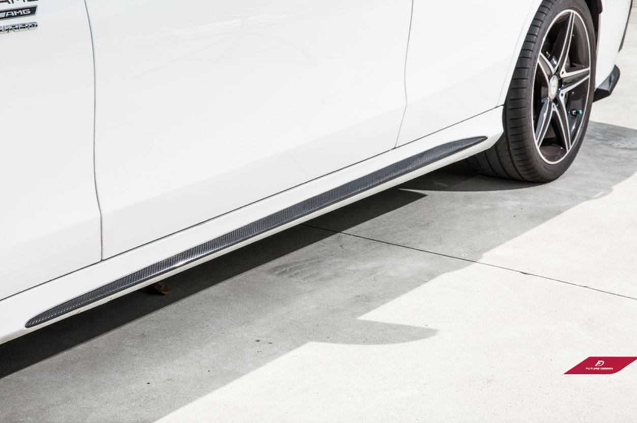 Future Design Carbon Fiber Side Flares Cover for Mercedes Benz W205 2015-2020 C300 C43 C63 AMG Coupe 2 Door Sedan