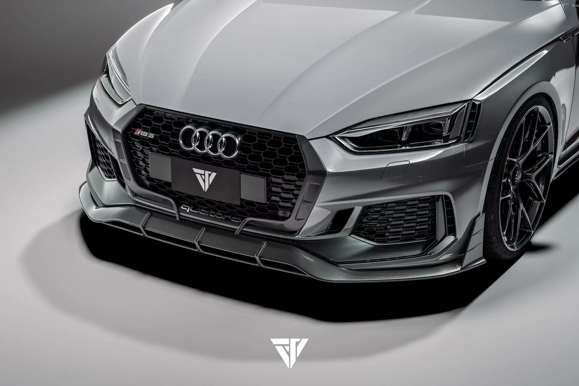 Future Design Carbon Fiber FRONT GRILL SIDE OVERLAY TRIM - "Blaze kit" for Audi RS5 B9 2017-2019