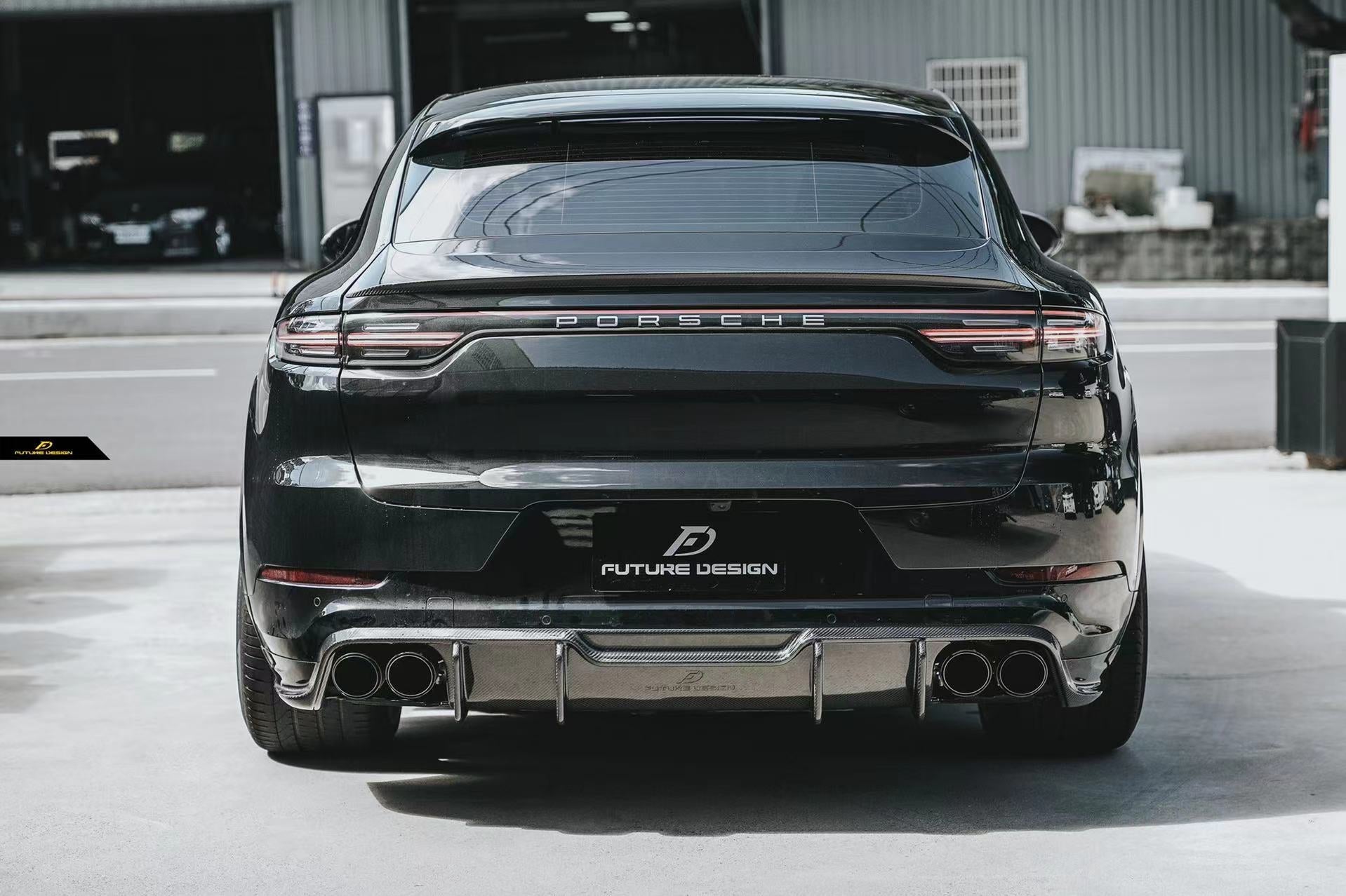 Future Design Carbon Fiber REAR DIFFUSER for Porsche Cayenne Coupe 9Y3