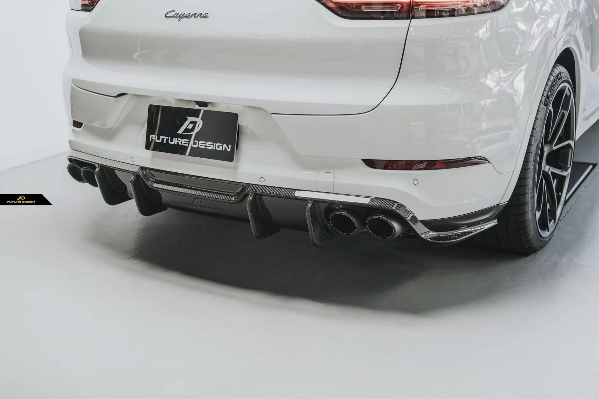 Future Design Carbon Fiber REAR DIFFUSER for Porsche Cayenne Coupe 9Y3