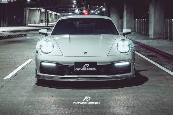 Enhance Your Porsche 992 Carrera with a Carbon Fiber Front Lip Splitter