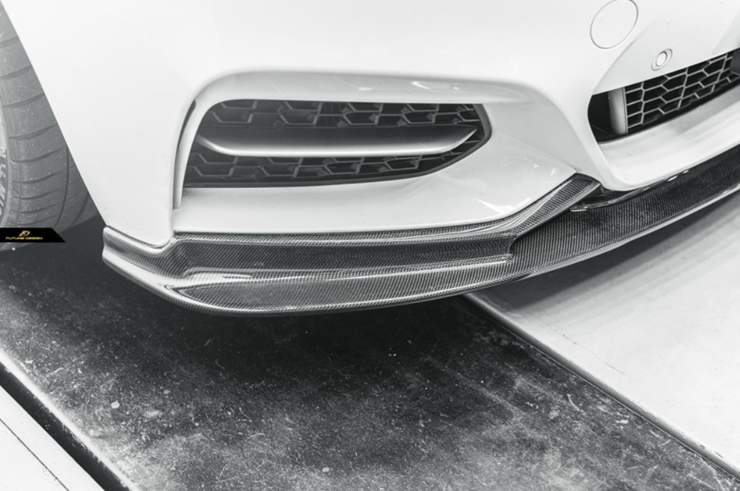 Future Design Carbon Fiber Front Lip 3D Style for BMW 2 Series F22 2014-2019