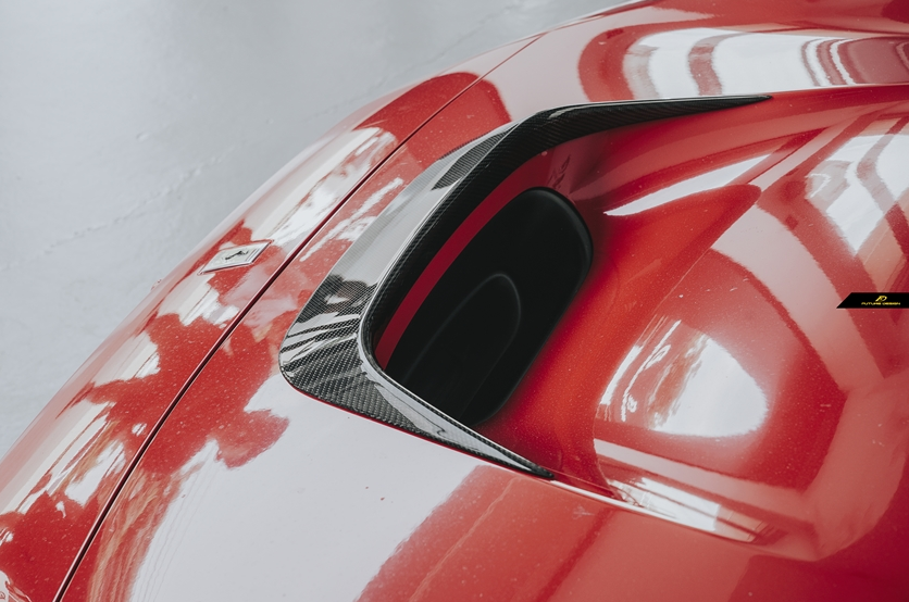 Future Design Carbon Fiber Hood Bonnet Intake Vents for Ferrari F8