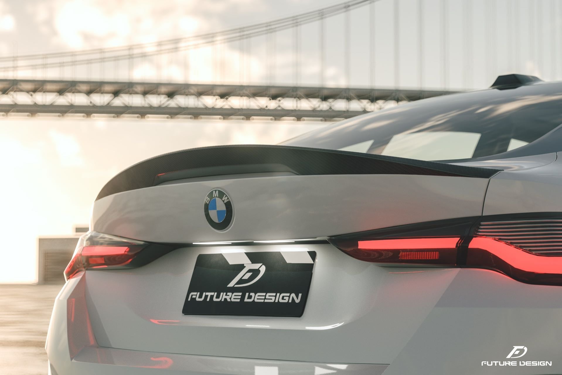 Future Design FD V2 Carbon Fiber REAR SPOILER for BMW I4 G26 & 4 Series G26 Gran coupe 2022-ON