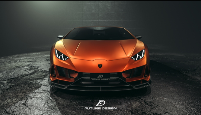 Future Design FD Carbon Fiber FRONT LIP SPLITTER for Lamborghini Huracan EVO AWD