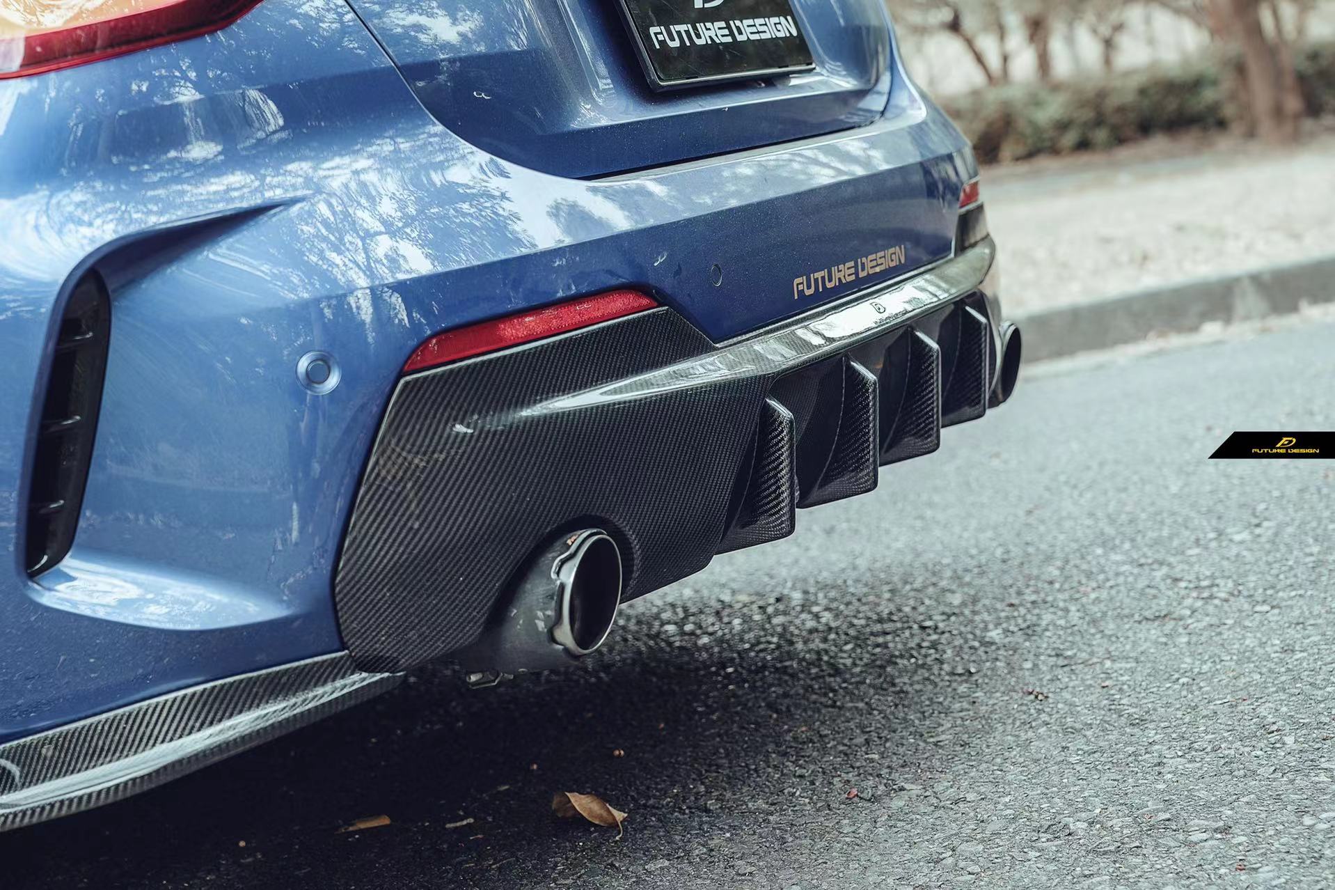 Future Design FD Carbon Fiber REAR DIFFUSER ( Dual tips ) & REAR CANAR ...