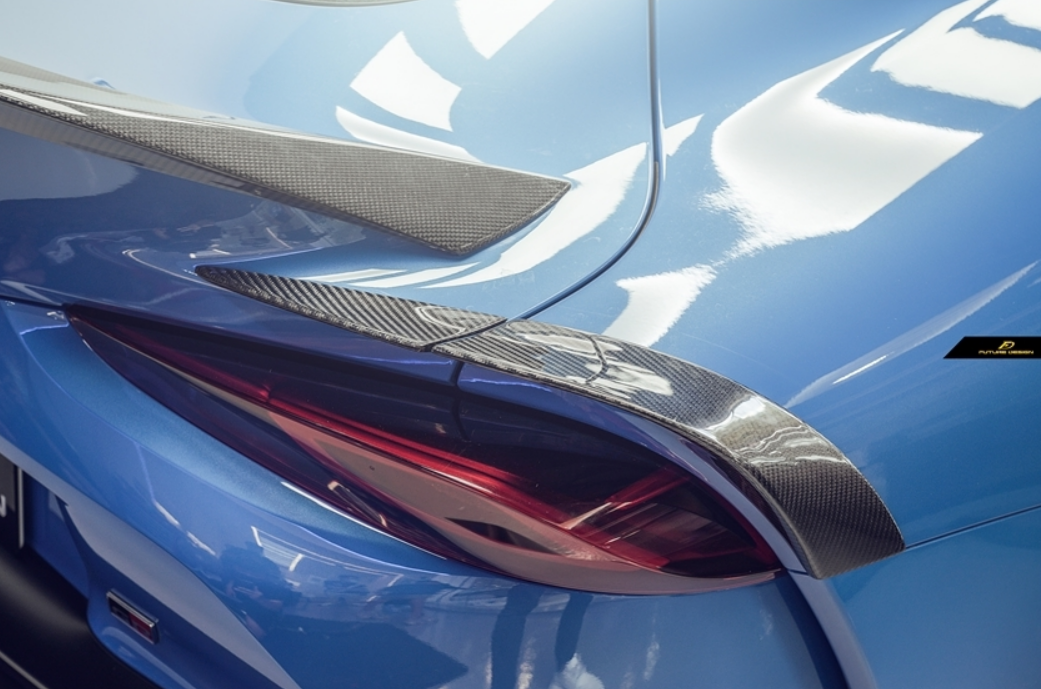 Future Design FD Carbon Fiber Taillight Trim 4 Pcs For Toyota Supra A90 GR