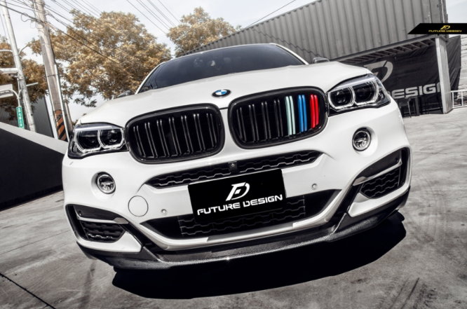 Future Design MP STYLE Carbon Fiber FRONT LIP SPLITTER for BMW X6 F16 2015-2019