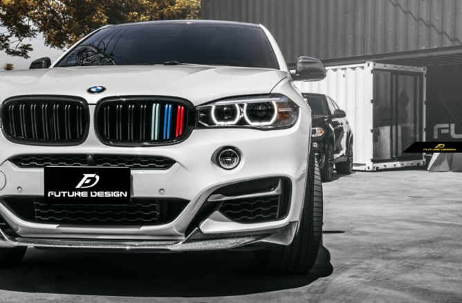 Future Design MP STYLE Carbon Fiber FRONT LIP SPLITTER for BMW X6 F16 2015-2019