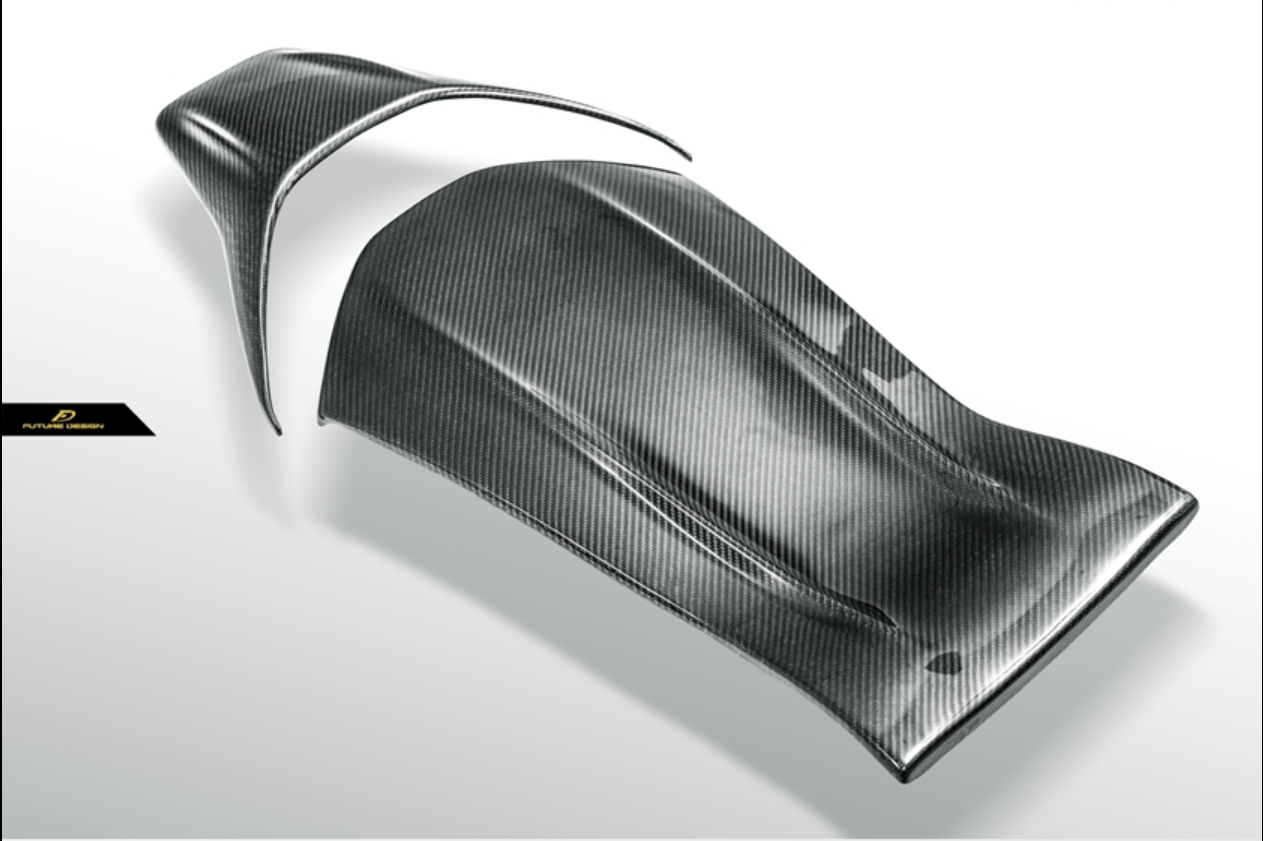 Future Design Carbon Fiber Bucket Seat-back Cover for W205 C63 C63S C43 / C117 CLA45 AMG