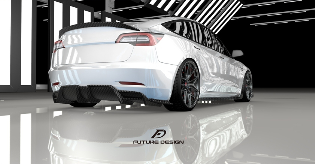 Kaufe Für Tesla Modell 3 Modell Y 2019-2022 Carbon Faser Matte