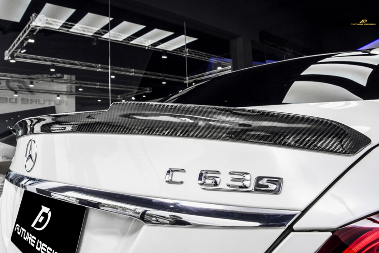 Future Design Carbon Fiber Rear Spoiler FD V1 for Mercedes Benz 2015-ON W205 C300 C43 C63 AMG Sedan 4 Door