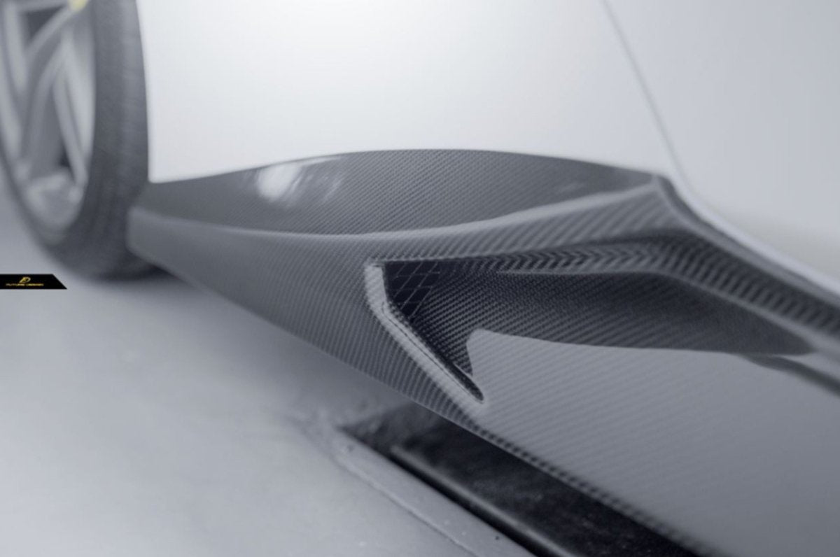 Future Design Carbon Ferrari 488 GTB Carbon Fiber Side Skirts - Performance SpeedShop
