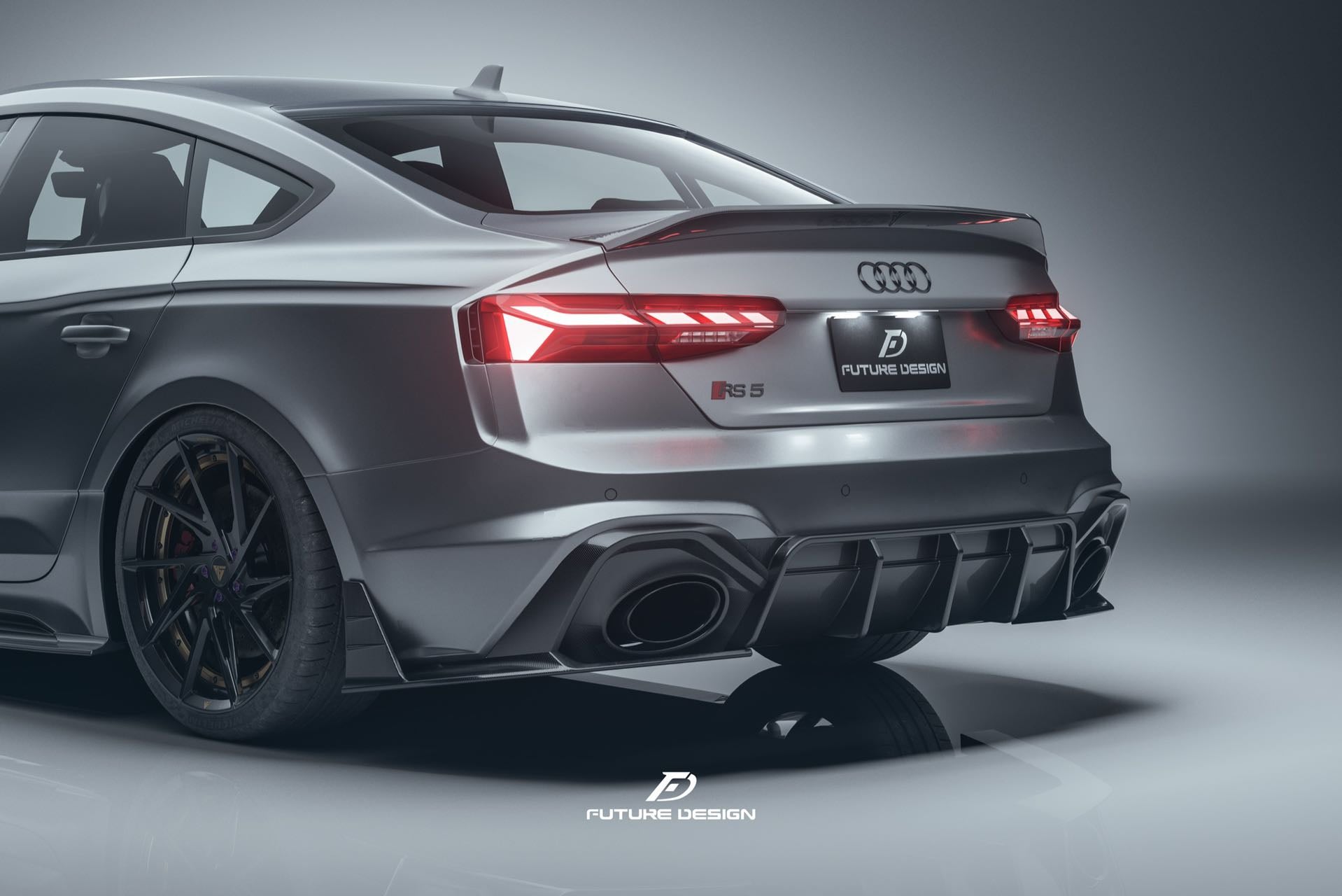 Future Design Carbon Fiber REAR SPOILER - "Blaze kit" for Audi RS5 S5 A5 B9 B9.5 2017-2022 4 Door